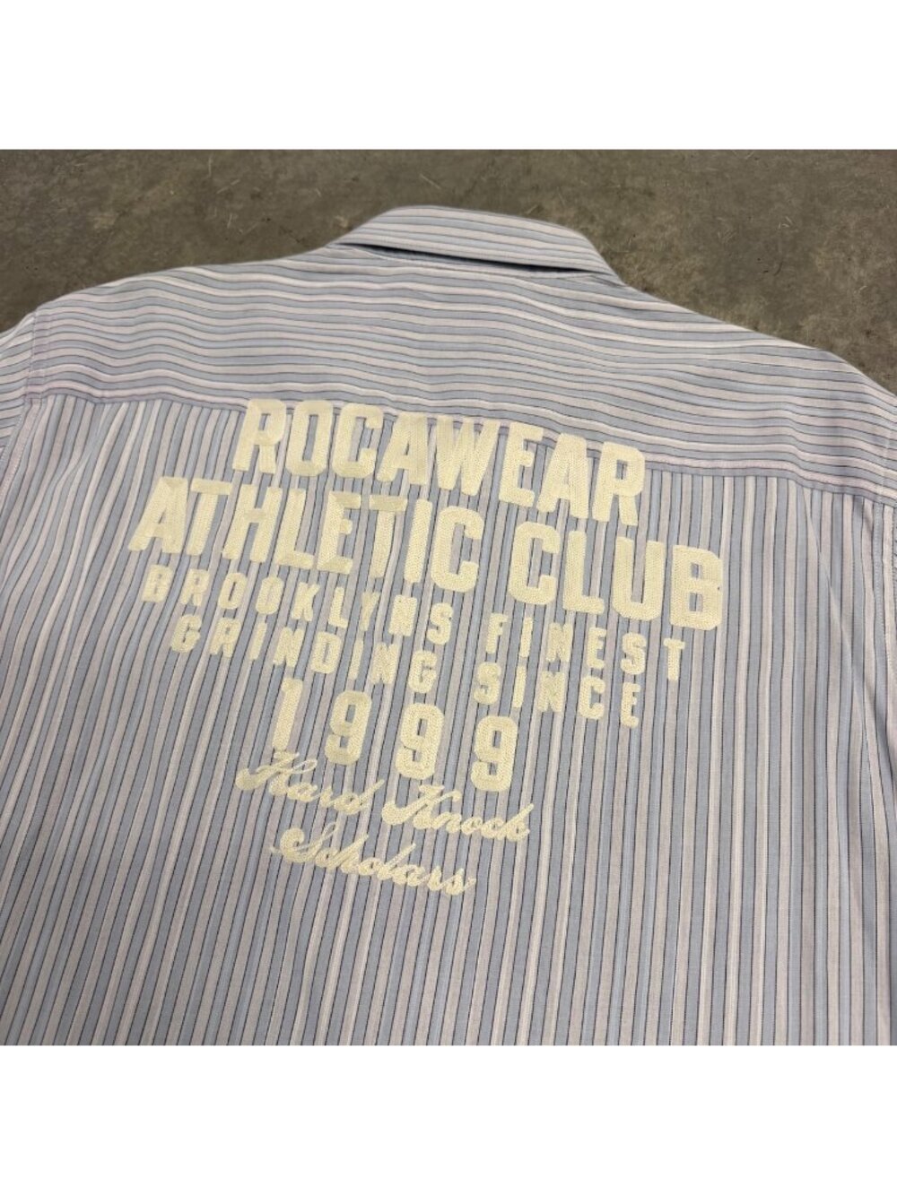 2000s Rocawear Athletic Club Striped Shirt Size 2XL